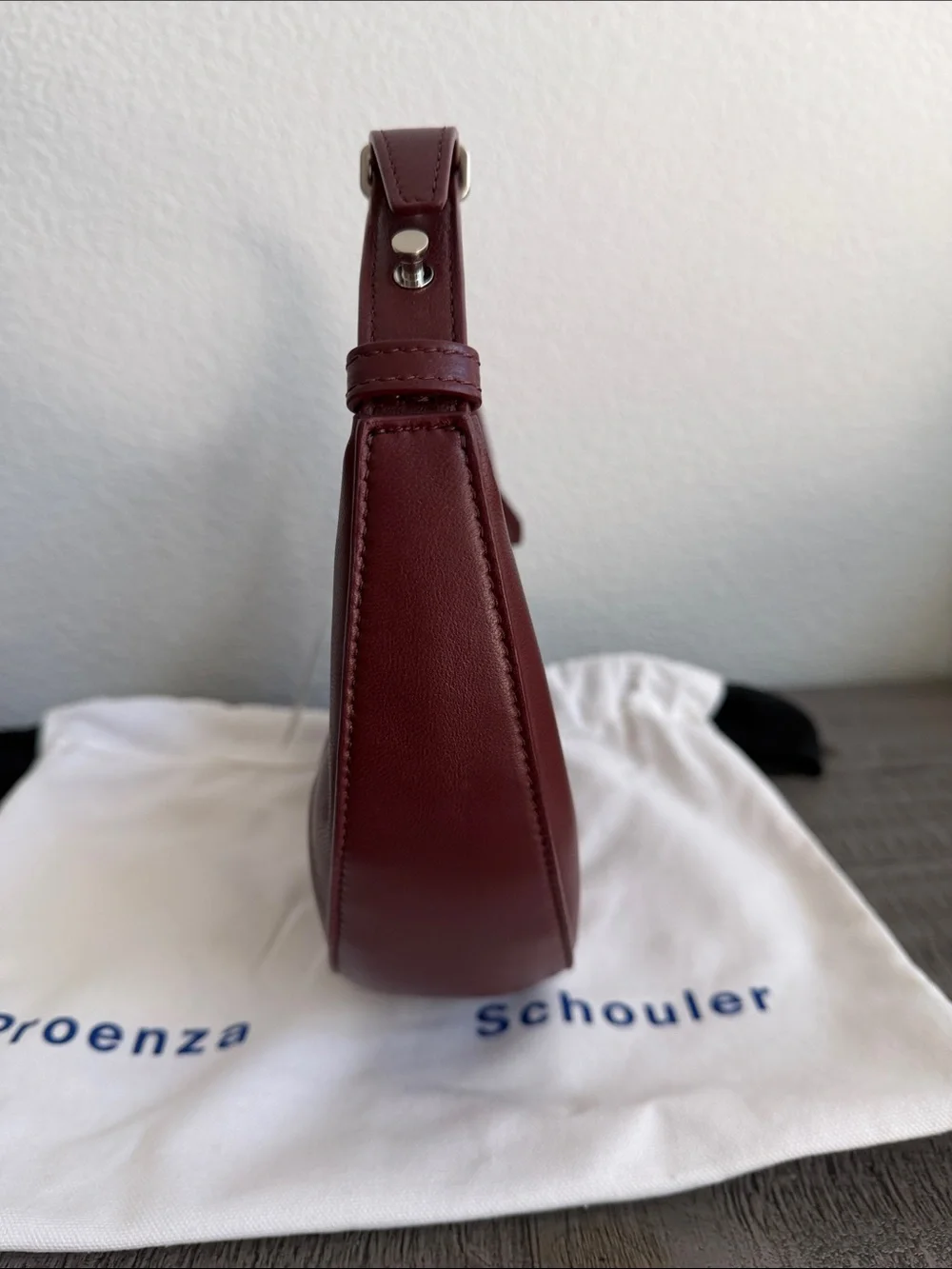 Brand New Proenza Schouler Small Slide Leather Hobo Bag – Burgundy NWT - Picture 4 of 9